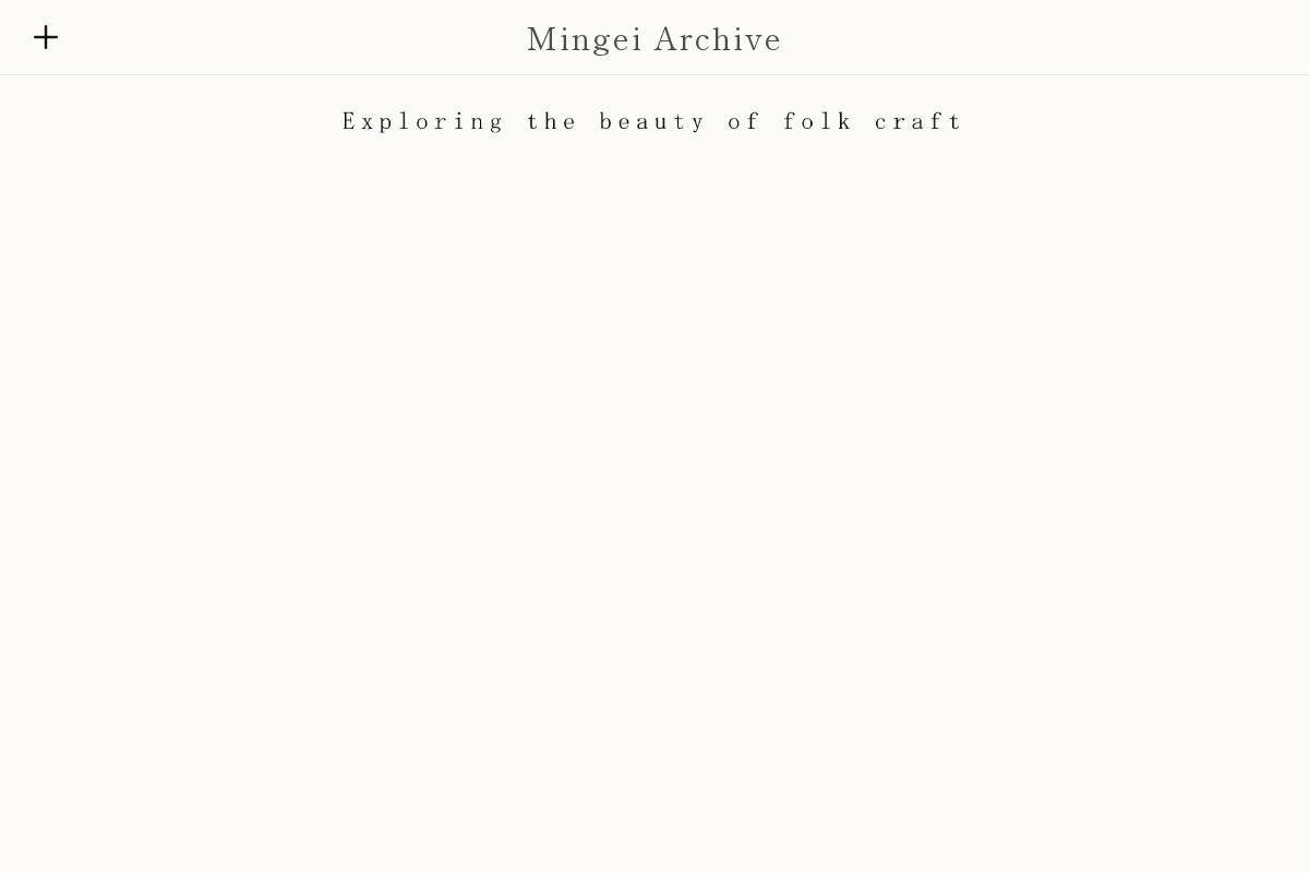 mingeiarchive.com homepage screenshot