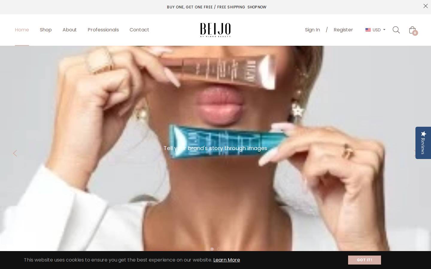minhobeauty.com homepage screenshot