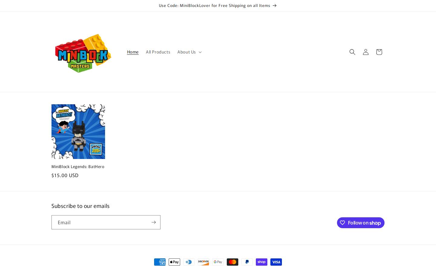 miniblockmasters.com homepage screenshot