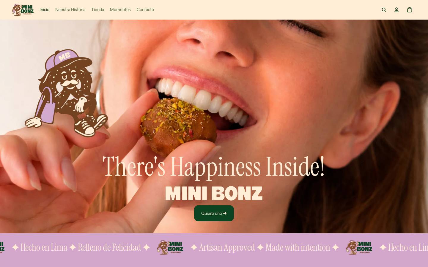 minibonz.com homepage screenshot