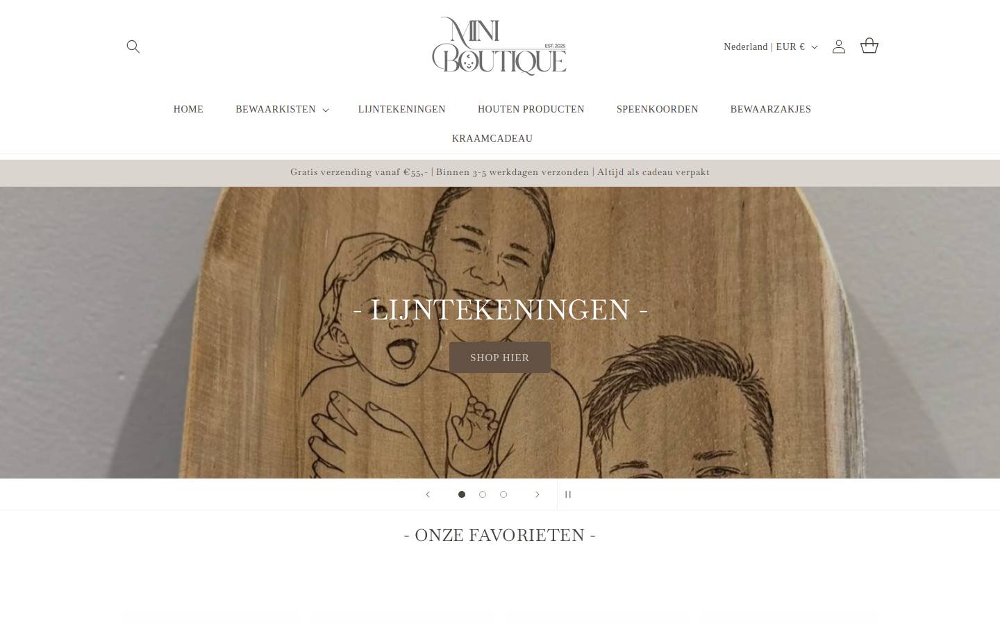 miniboutique.nl homepage screenshot
