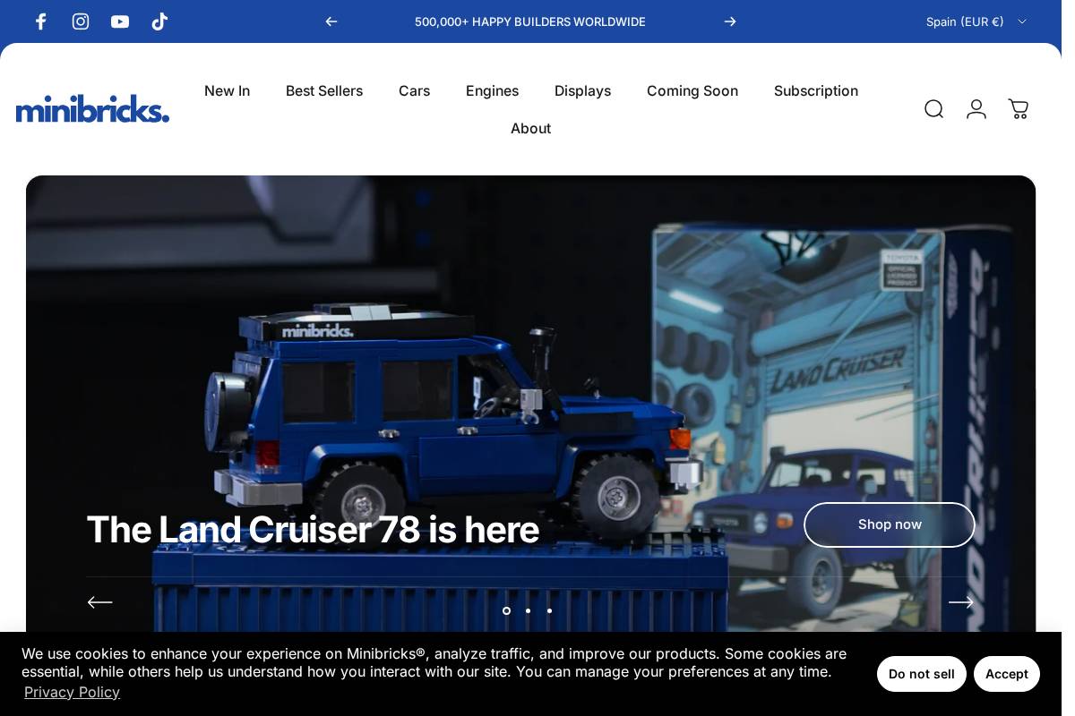 Minibricks homepage screenshot