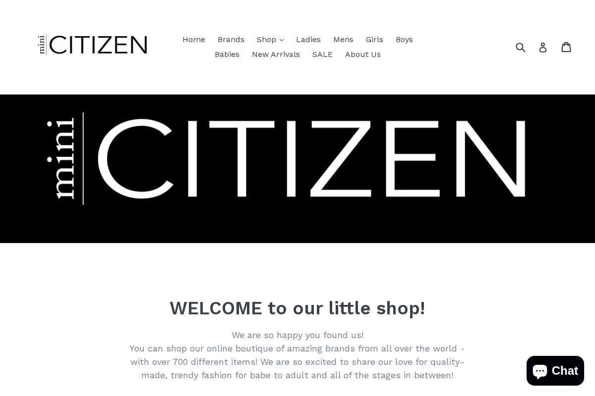 Mini Citizen homepage screenshot