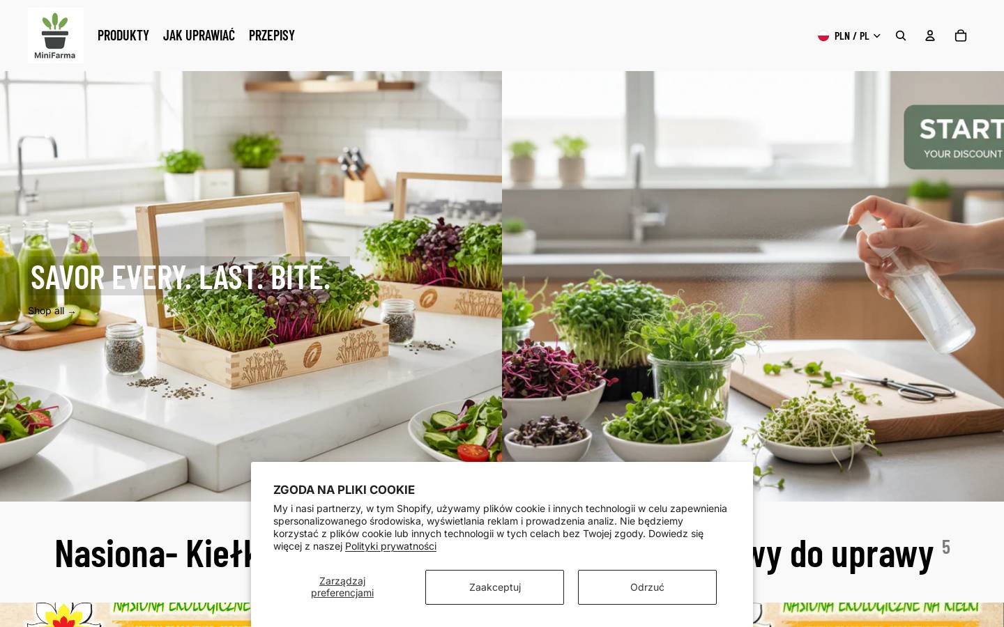 minifarma.pl homepage screenshot