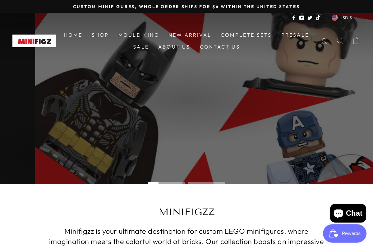 minifigzz.com homepage screenshot