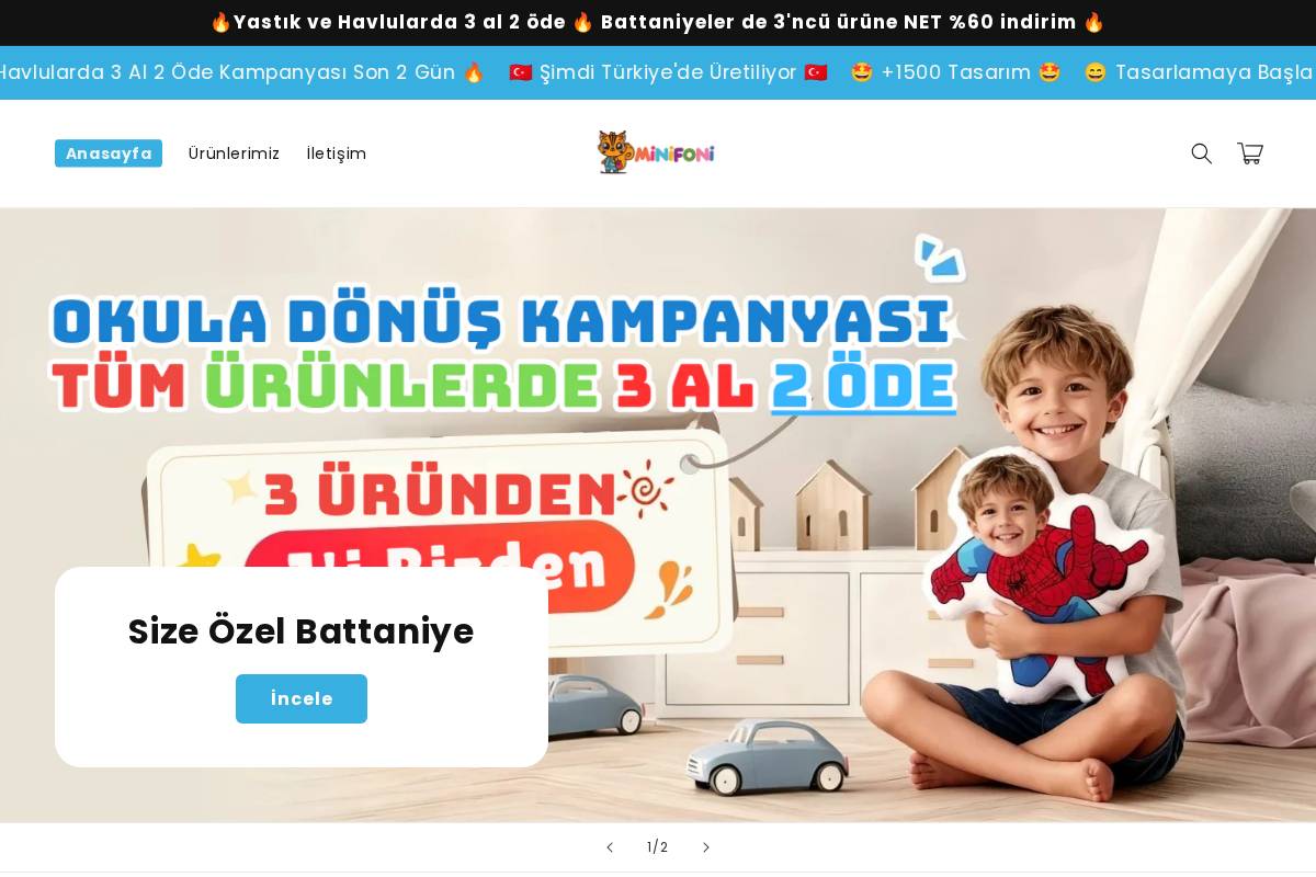 minifoni.com homepage screenshot