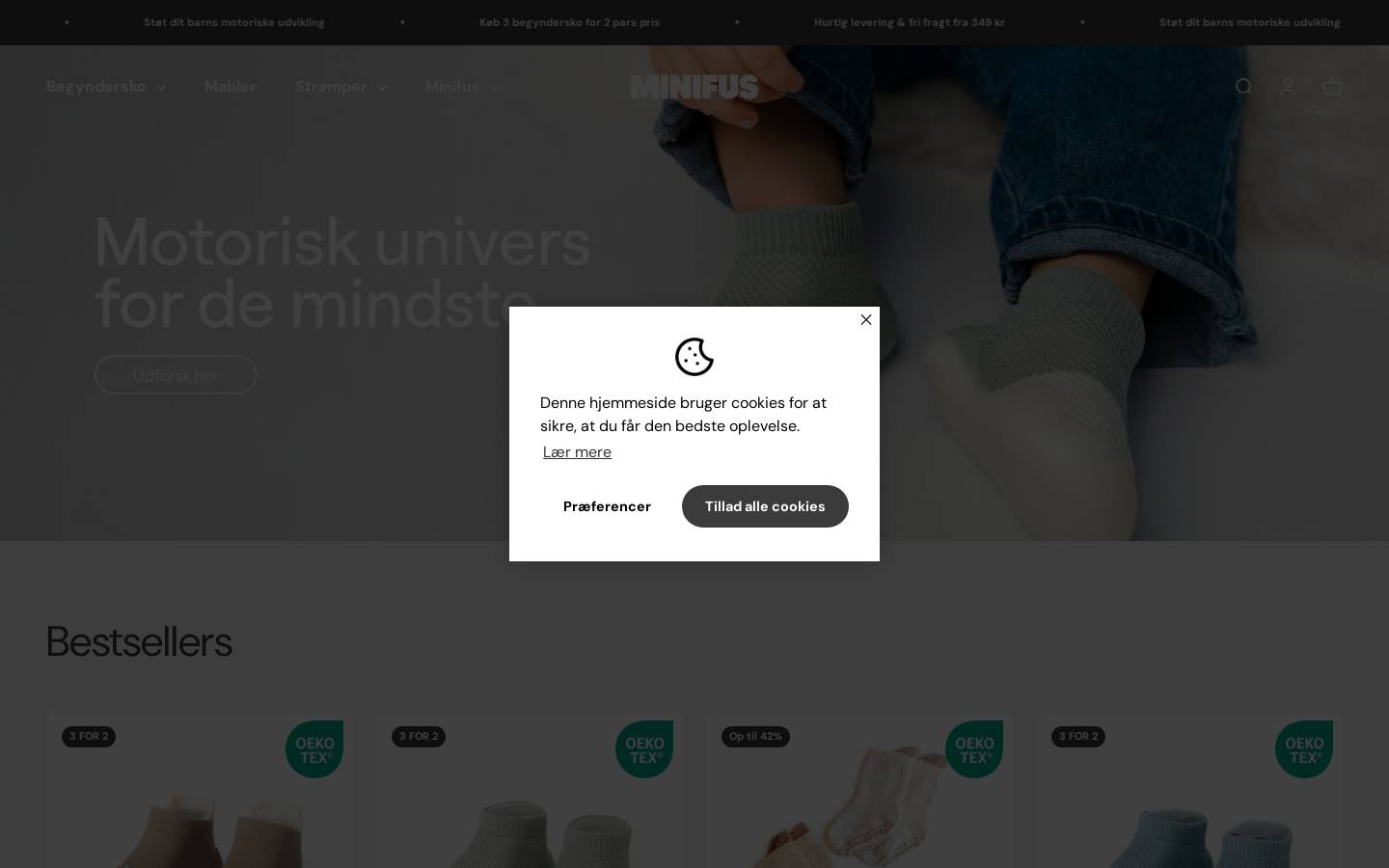 Minifus homepage screenshot