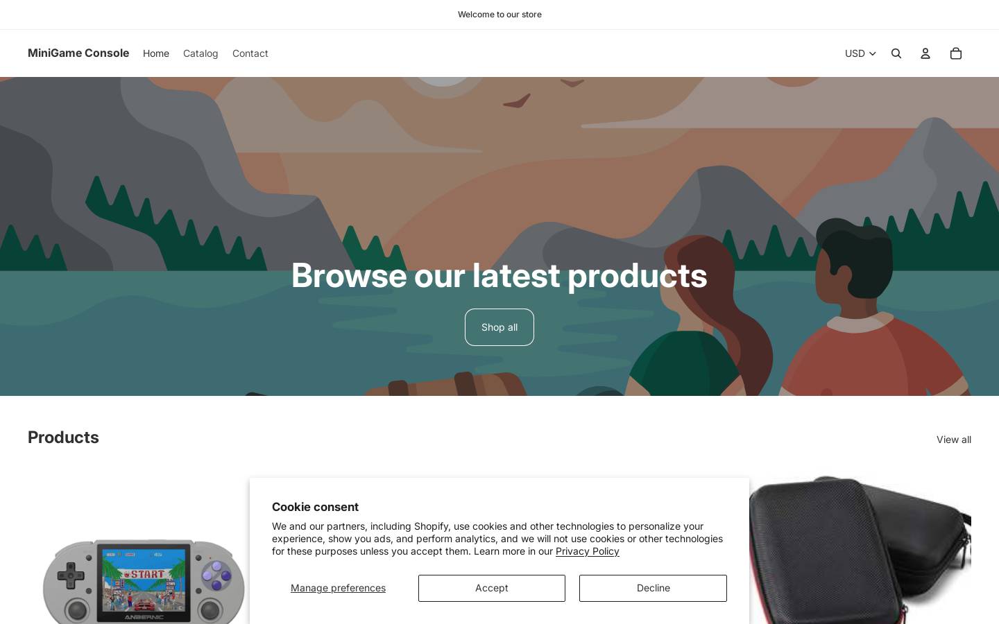 minigameconsole.com homepage screenshot