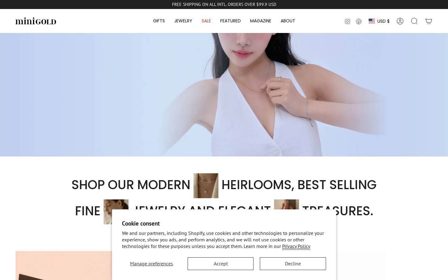 minigold.shop homepage screenshot