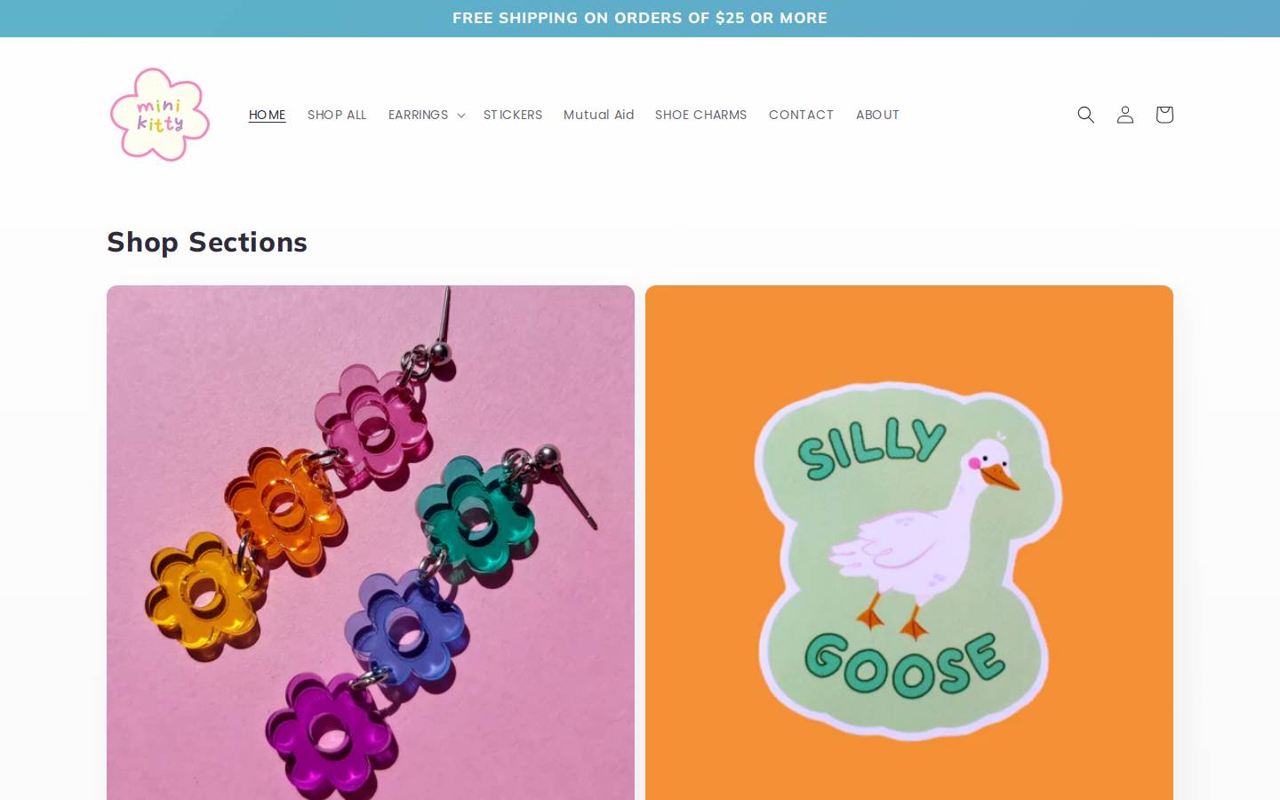 minikittydesigns.com homepage screenshot