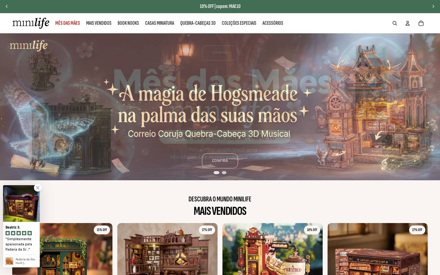 minilife.com.br homepage screenshot