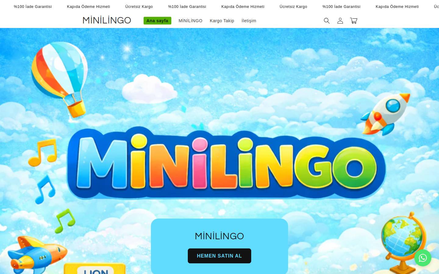 minilingo.co homepage screenshot