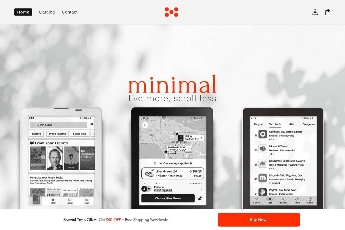 Minimalcompany homepage screenshot