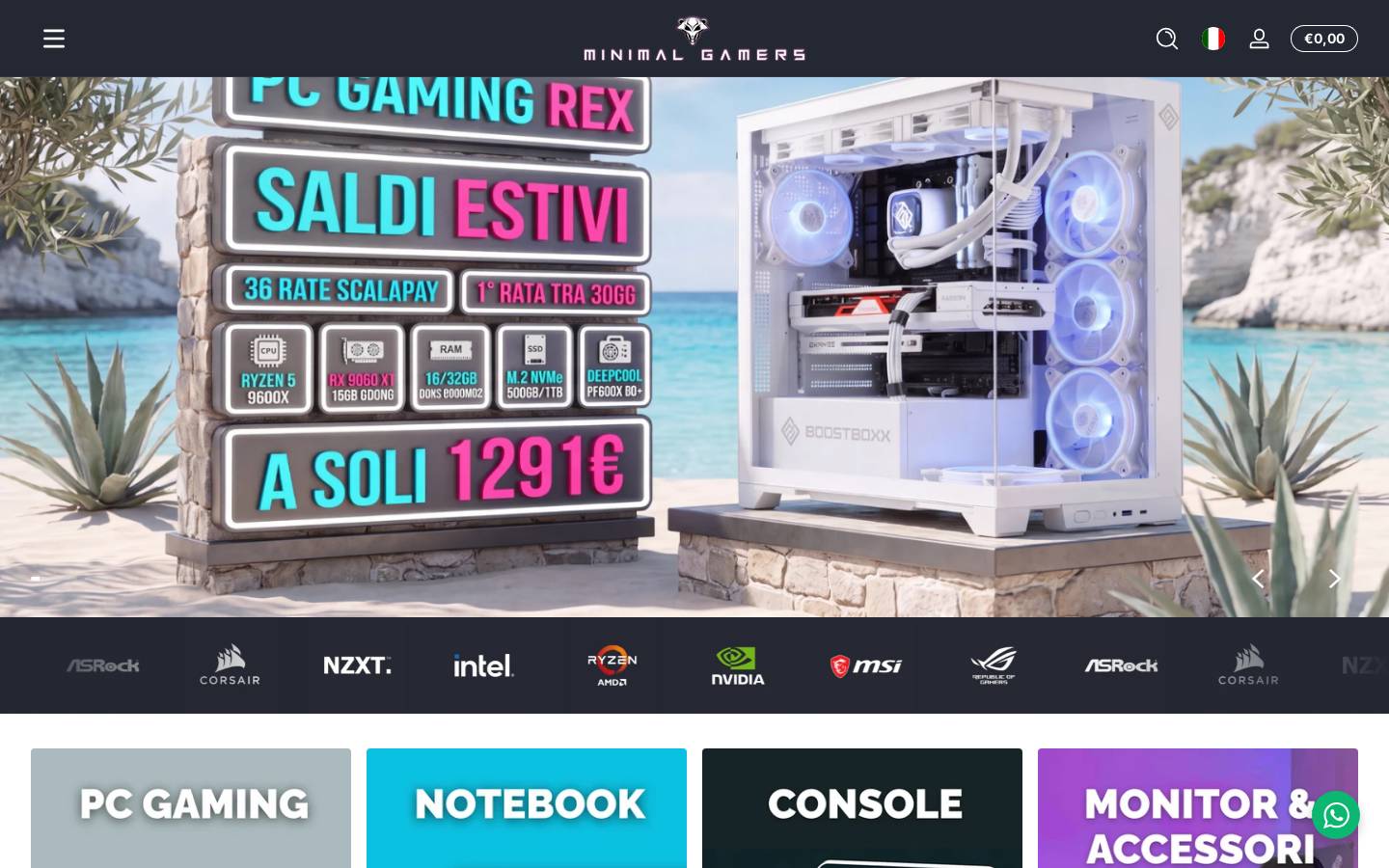 MINIMAL GAMERS homepage screenshot