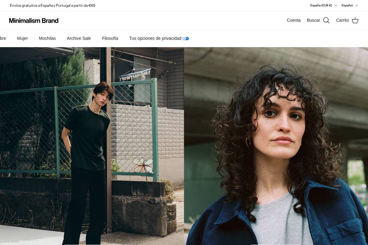 minimalismbrand.com homepage screenshot