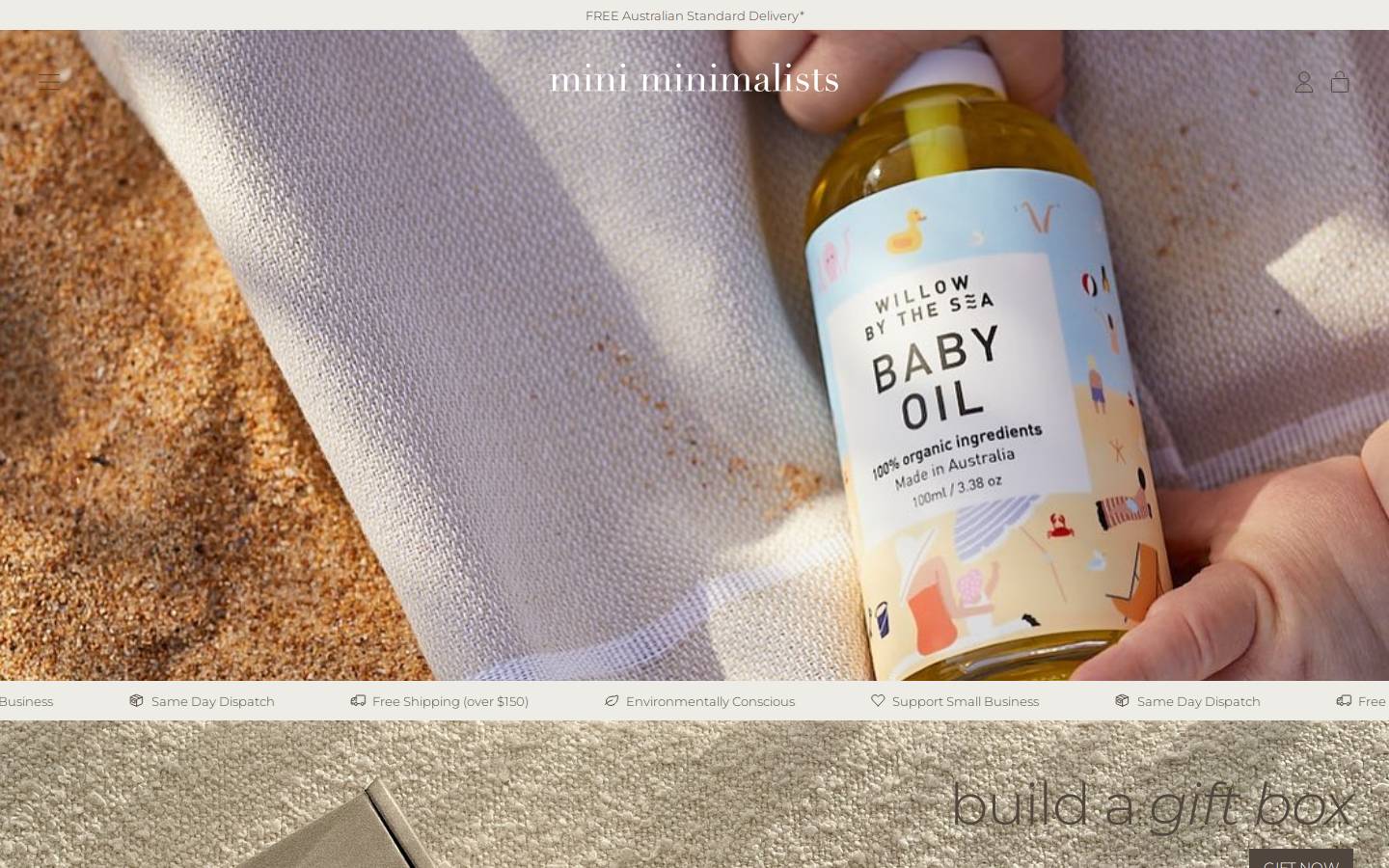 miniminimalists.store homepage screenshot