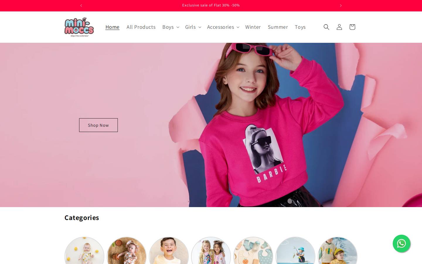 minimoccs.com homepage screenshot