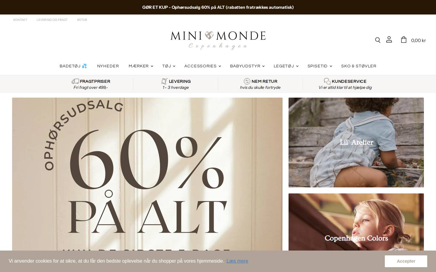 Mini Monde Copenhagen homepage screenshot