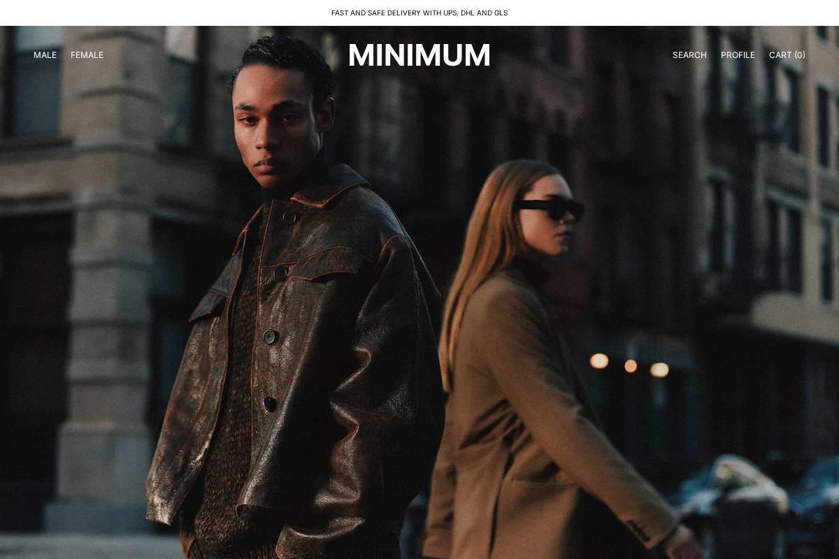 minimumfashion.com homepage screenshot