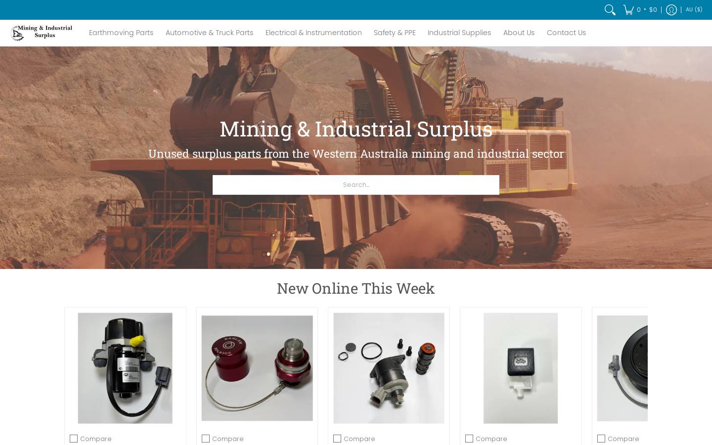miningsurplus.com.au homepage screenshot