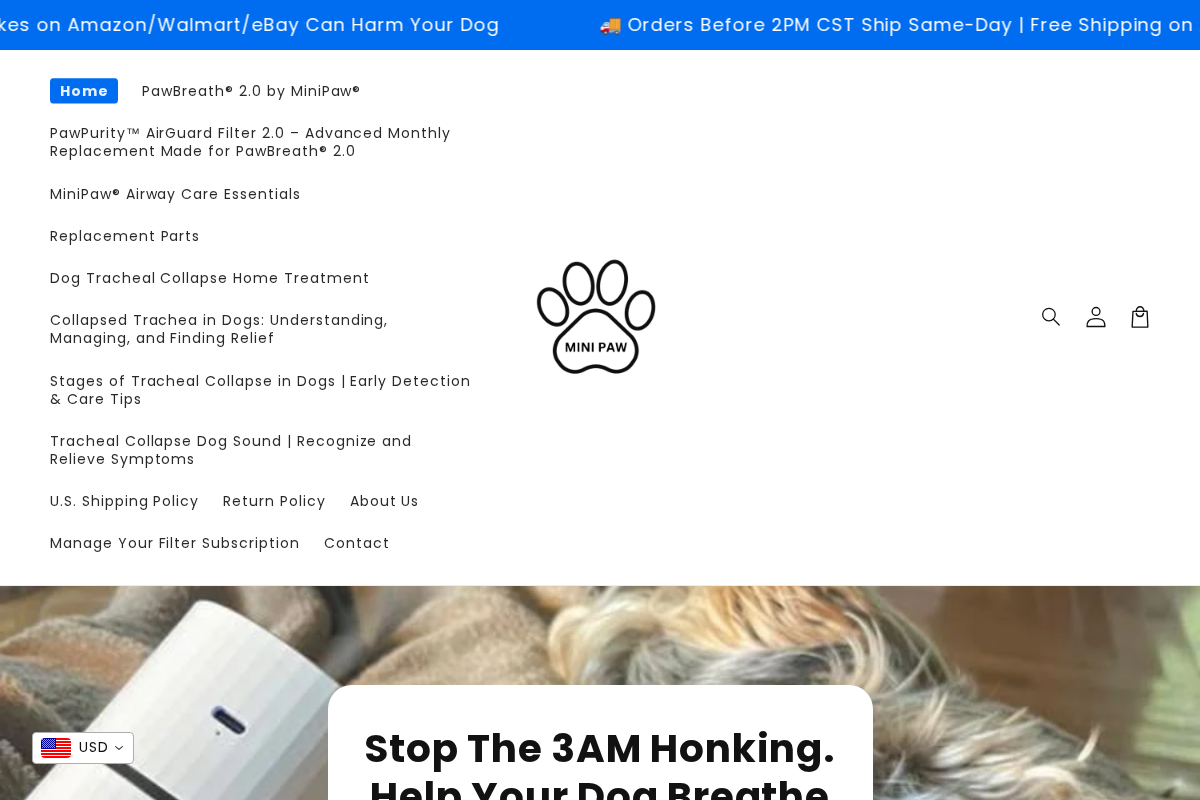 minipaw.shop homepage screenshot