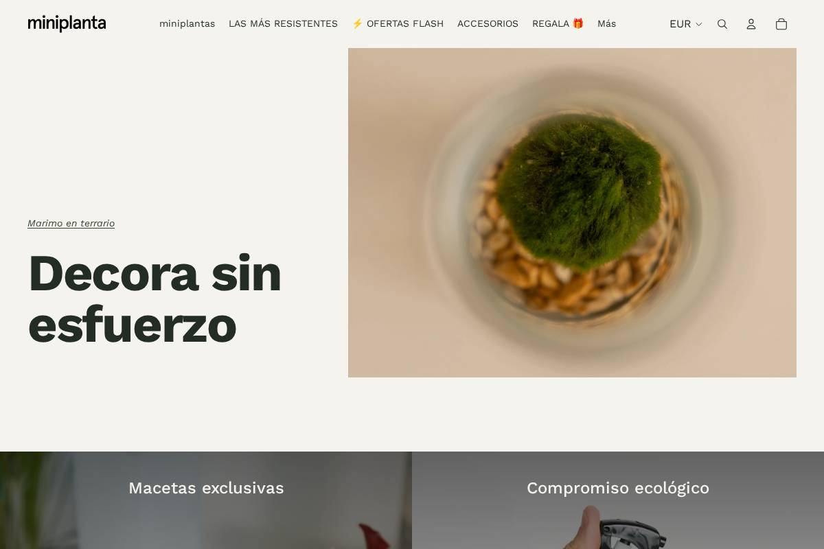 miniplanta homepage screenshot
