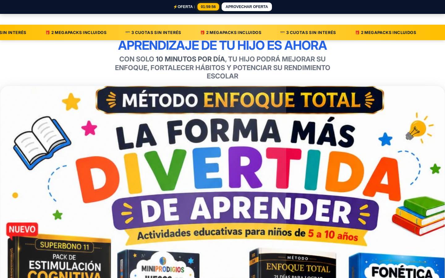 miniprodigios.com homepage screenshot