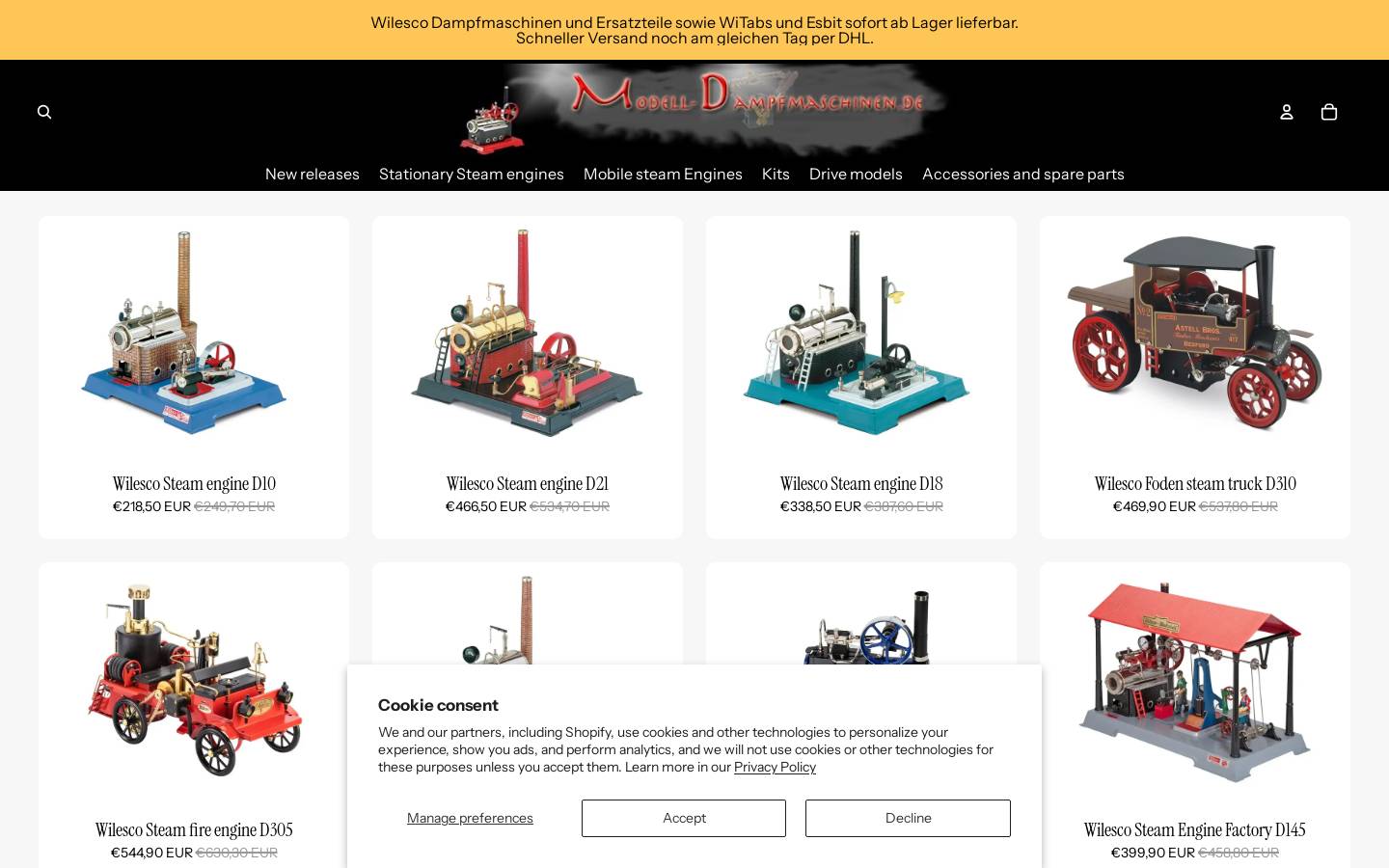 ministeamengines.com homepage screenshot