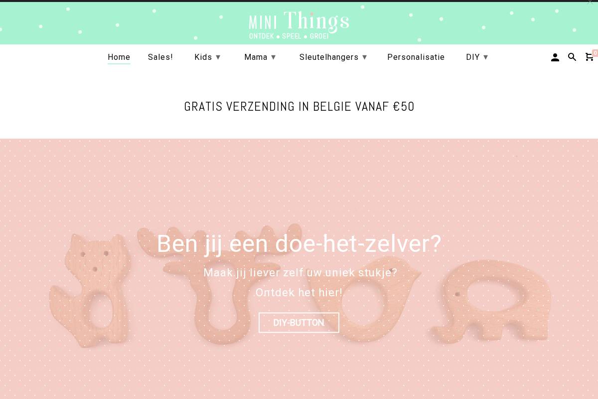 minithings.be homepage screenshot