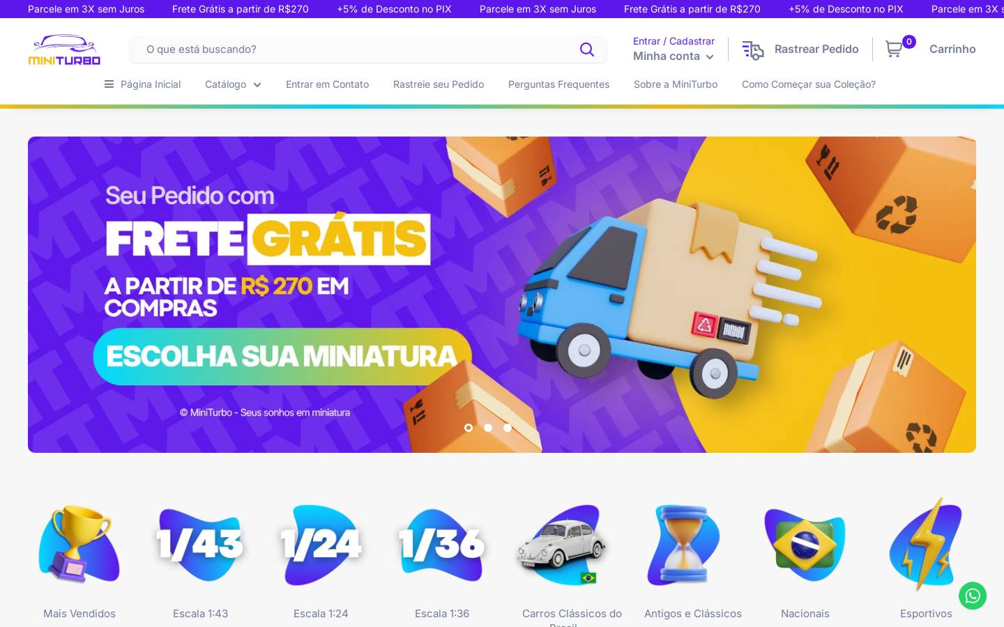 miniturbo.com.br homepage screenshot