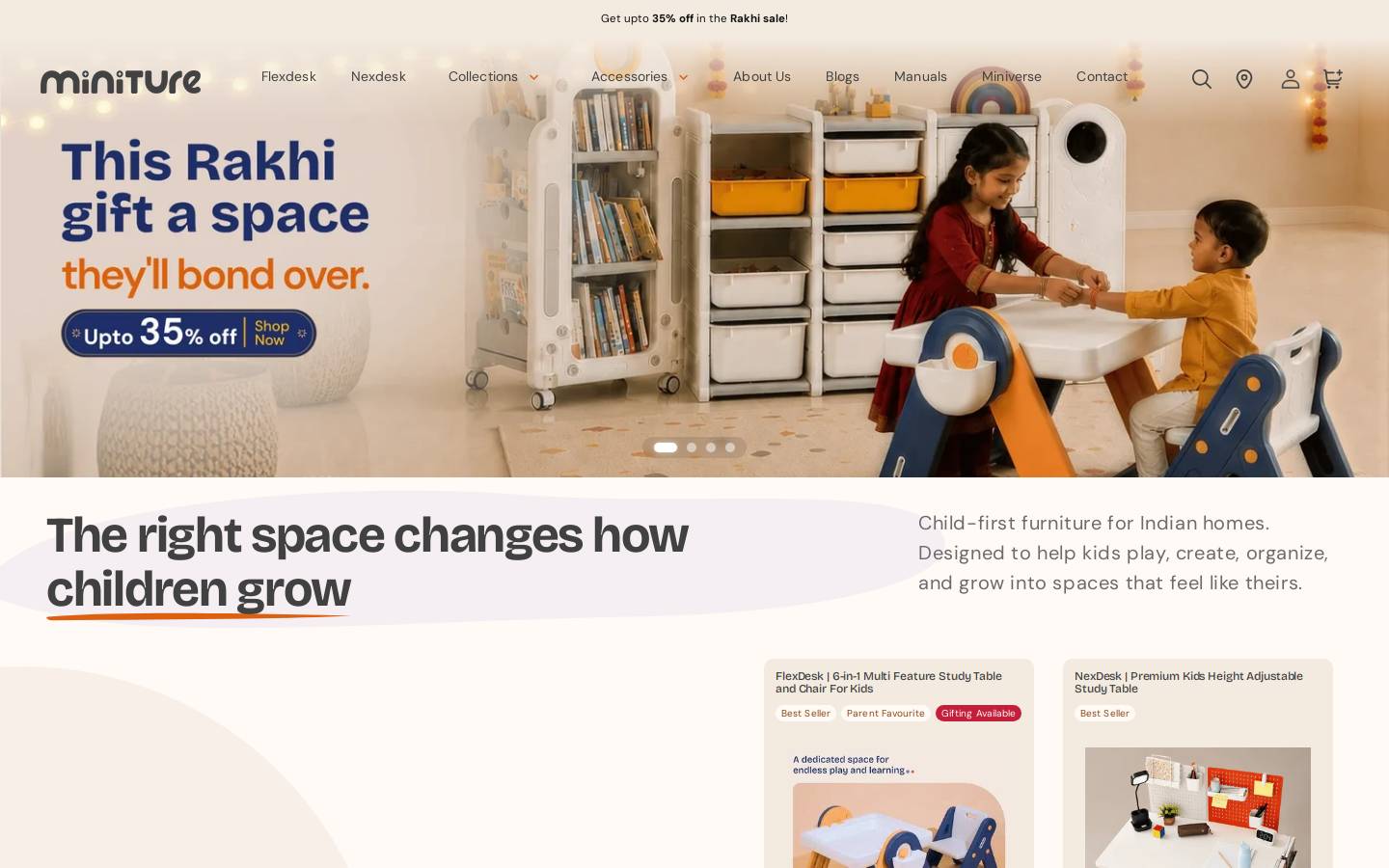 miniture.in homepage screenshot