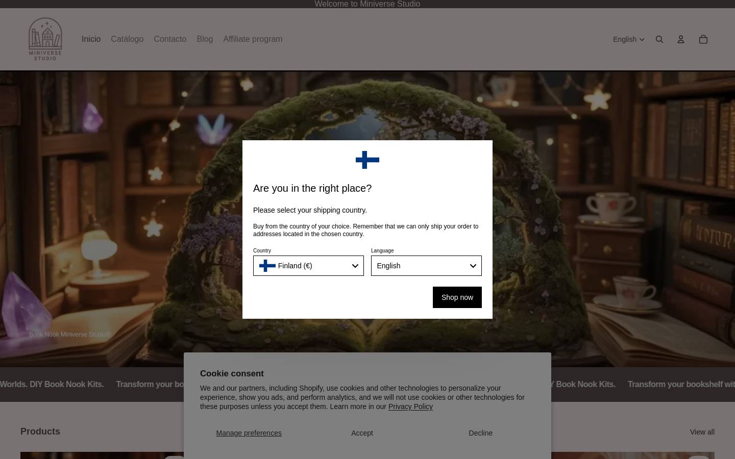 Miniverse Studio LLC homepage screenshot