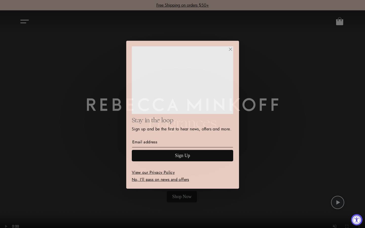 minkoffparfums.com homepage screenshot