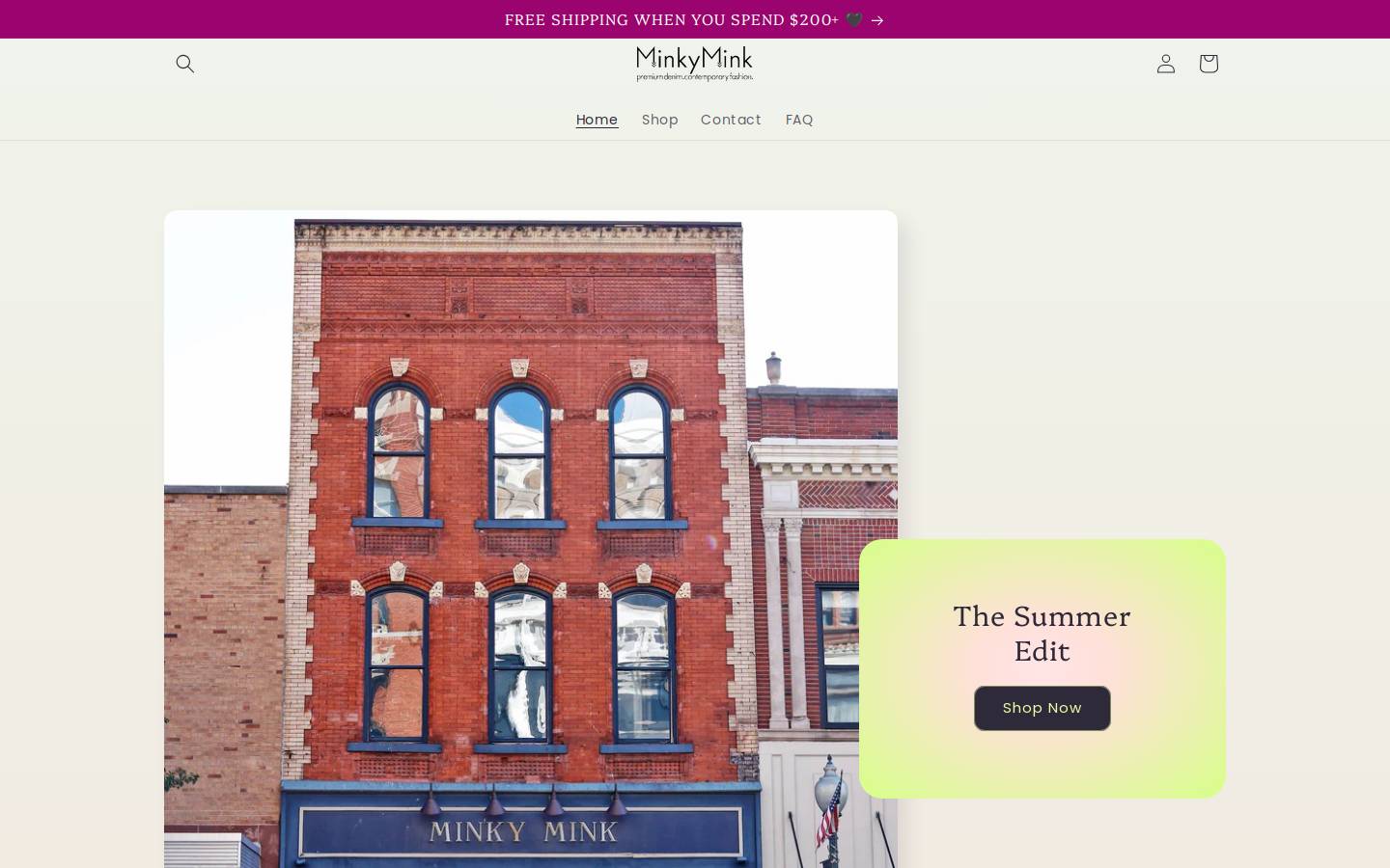 minkymink.com homepage screenshot