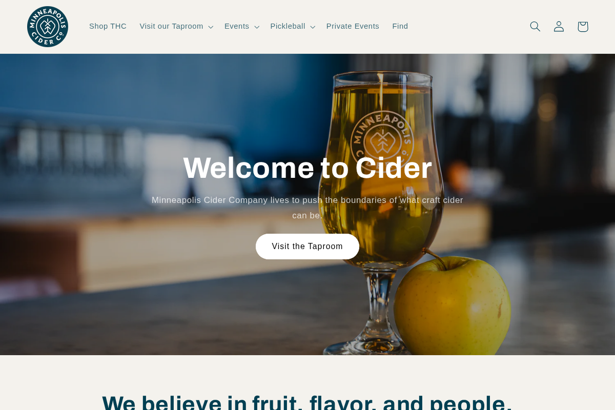 minneapoliscider.com homepage screenshot