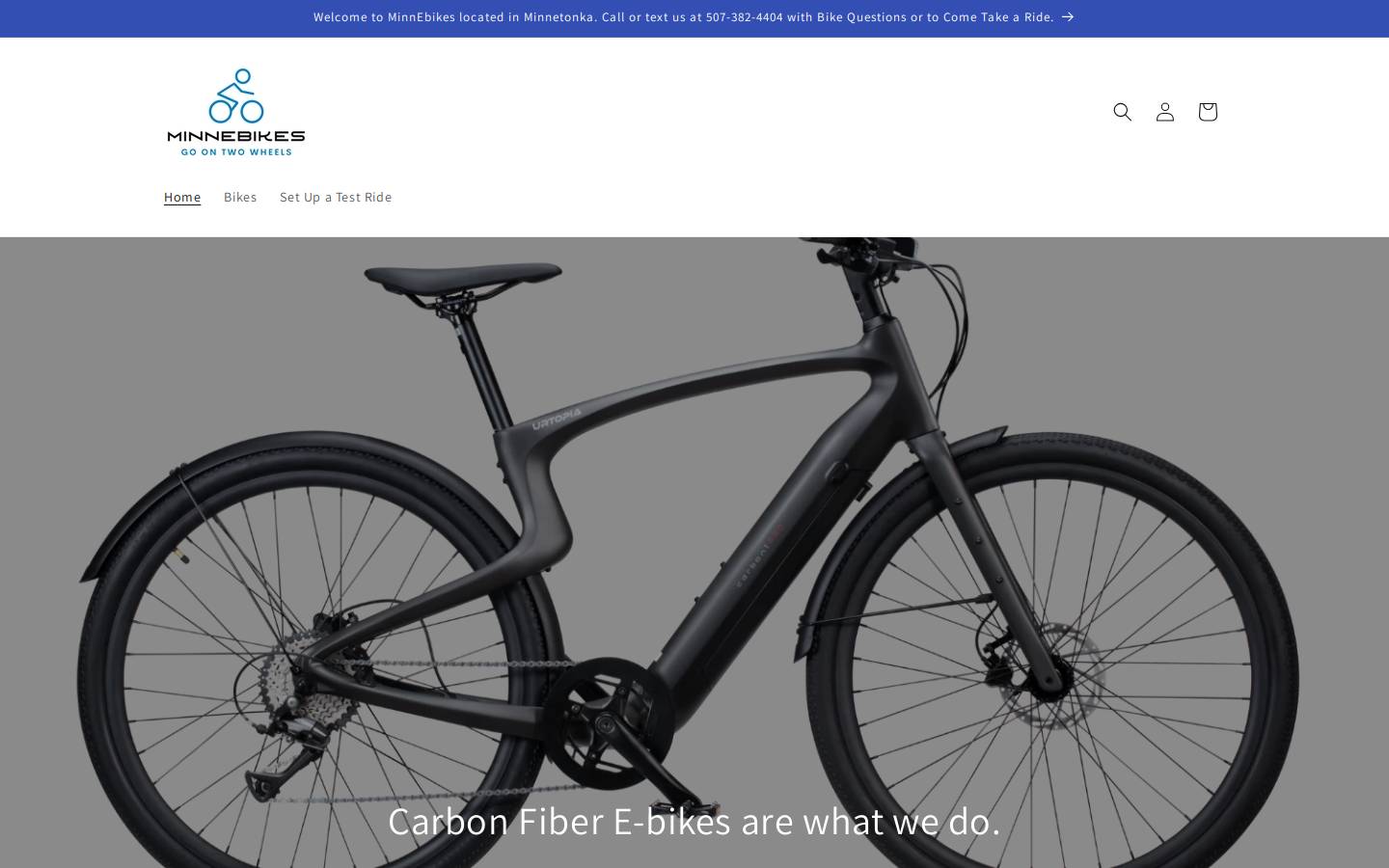minnebikes.com homepage screenshot