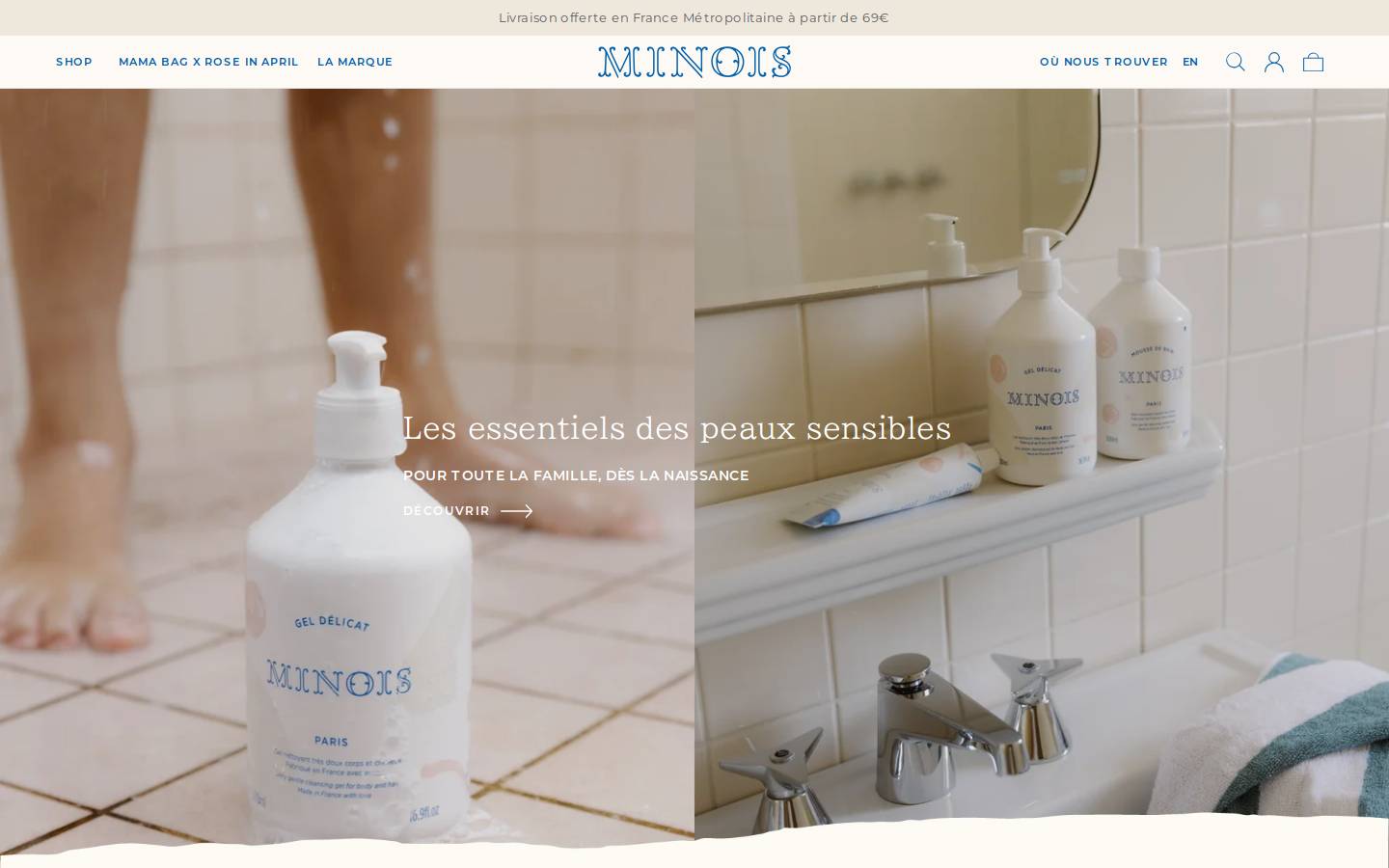 minoisparis.com homepage screenshot