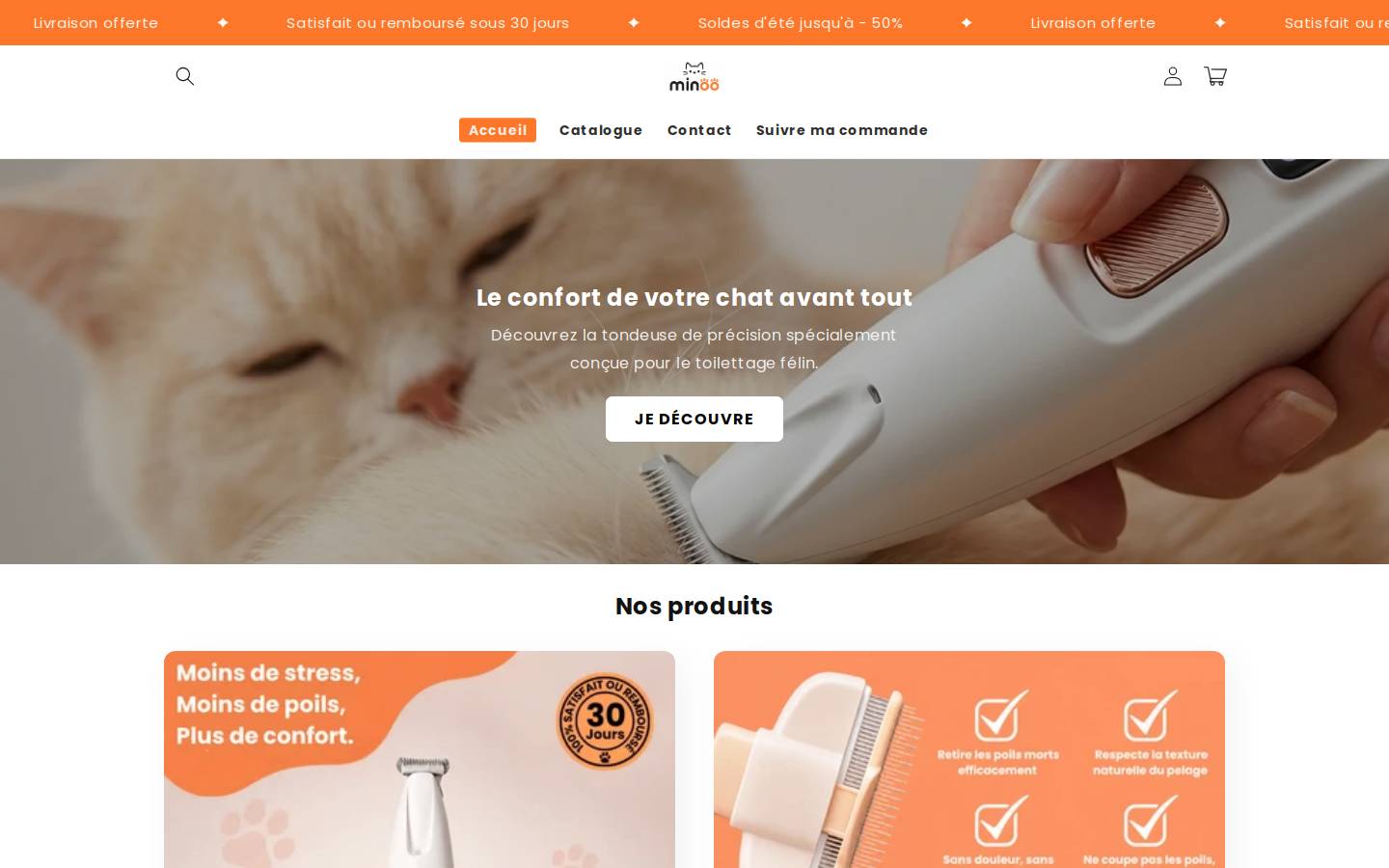 minoostore.com homepage screenshot