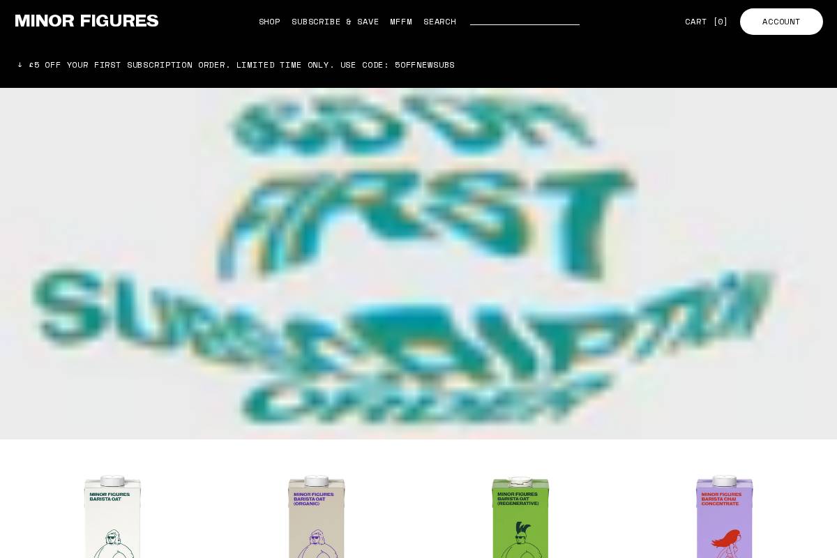 Minor Figures homepage screenshot