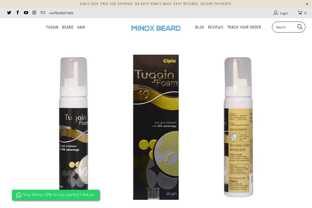 minoxbeard.com homepage screenshot