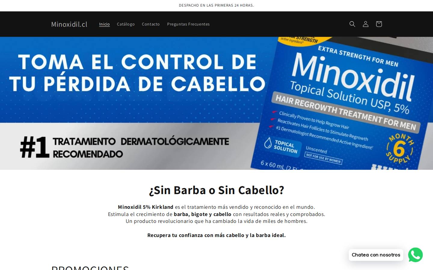 minoxidil.cl homepage screenshot