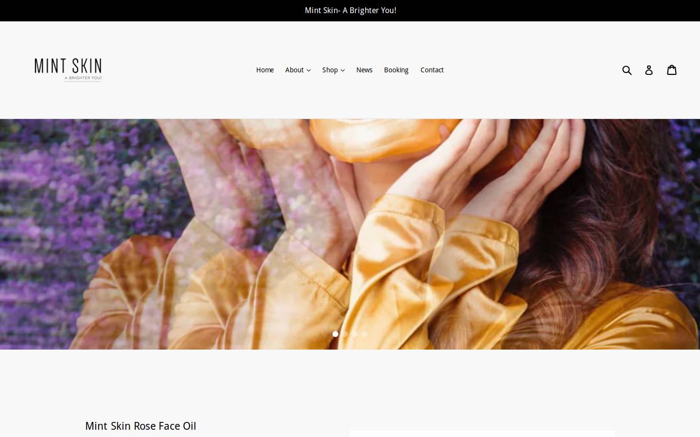 mint-skin.com homepage screenshot