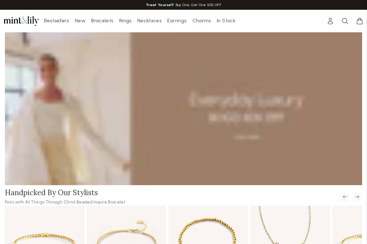 Mint & Lily homepage screenshot