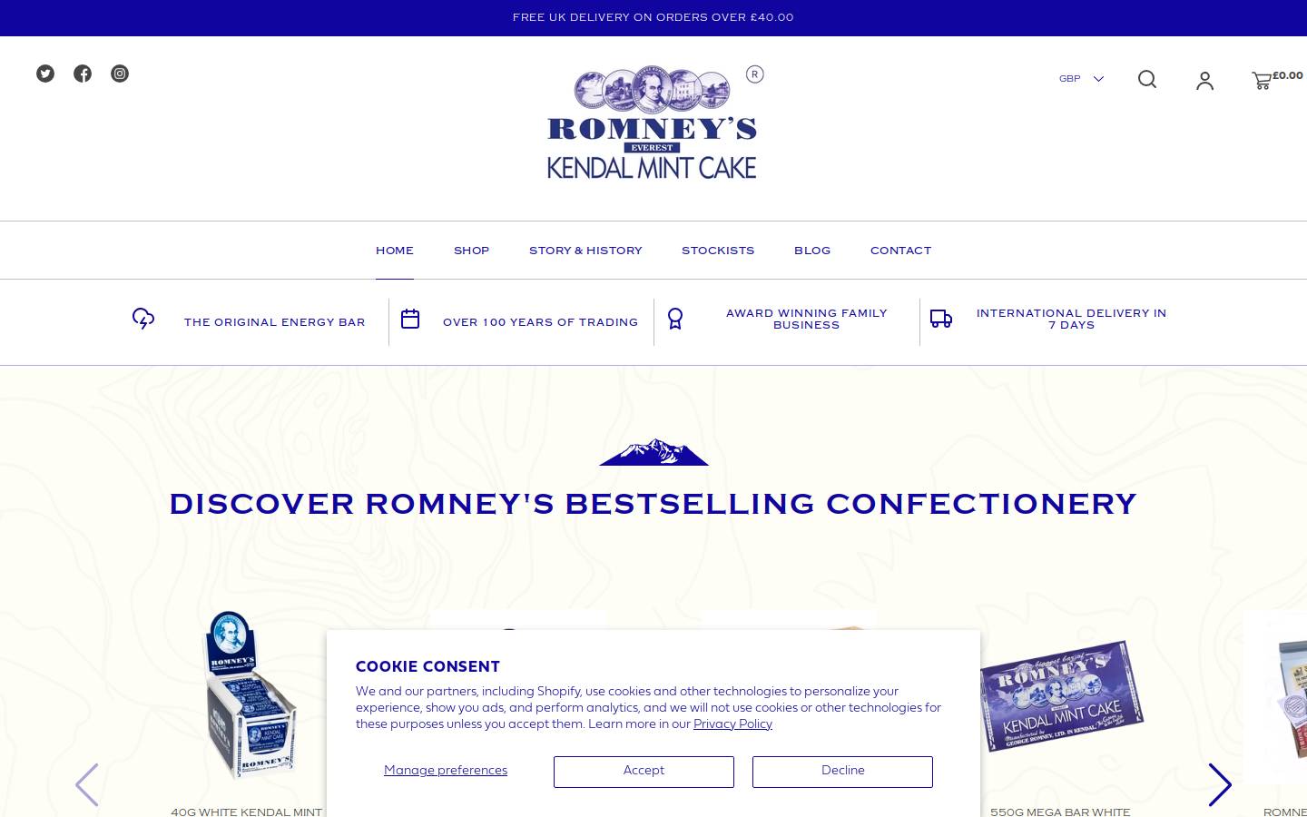 George Romney Ltd homepage screenshot