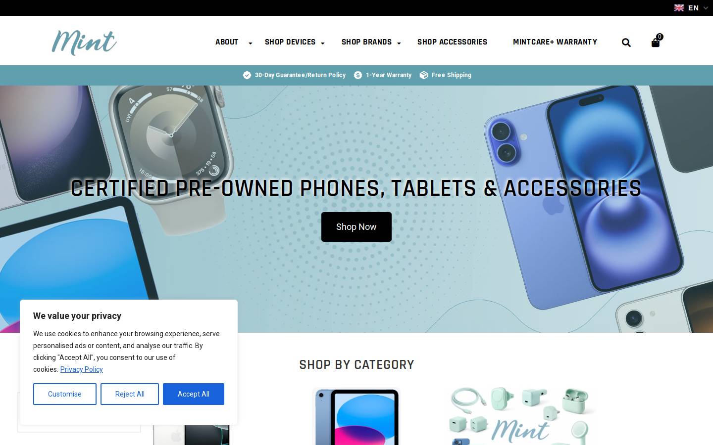 mintcanada.com homepage screenshot