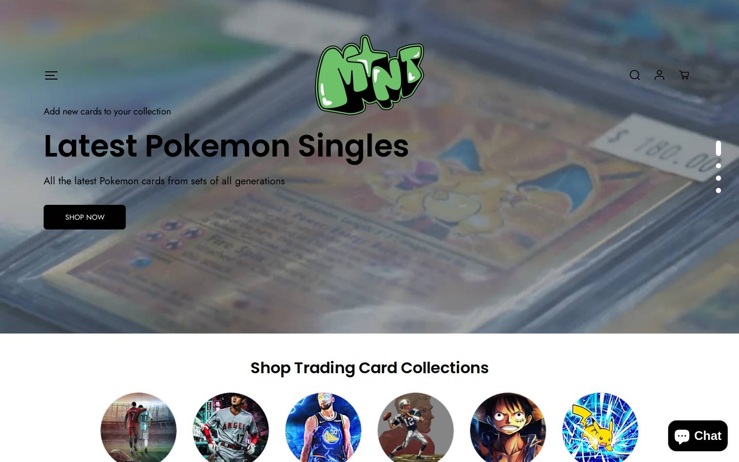 mintcollectables.com.au homepage screenshot