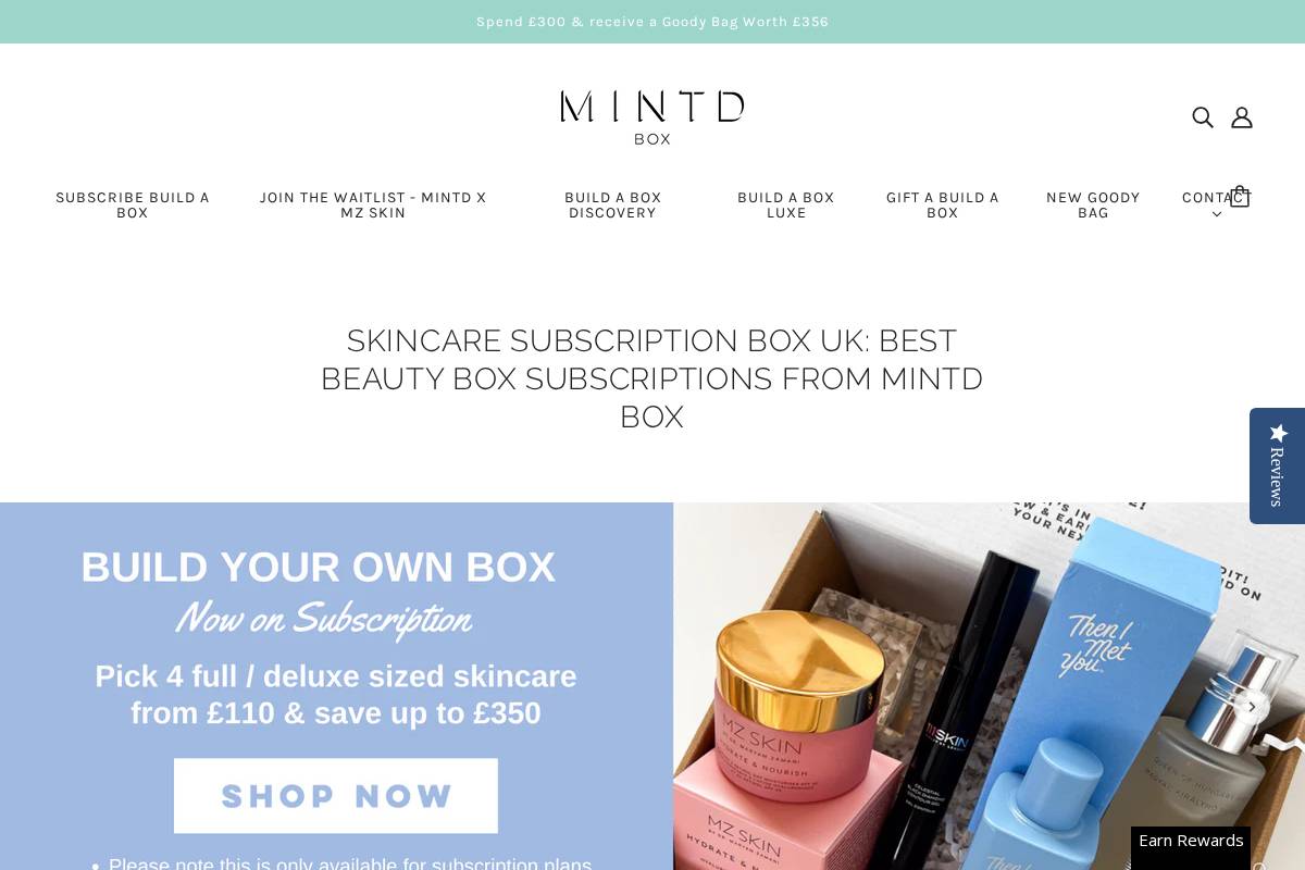 MINTD Box  homepage screenshot