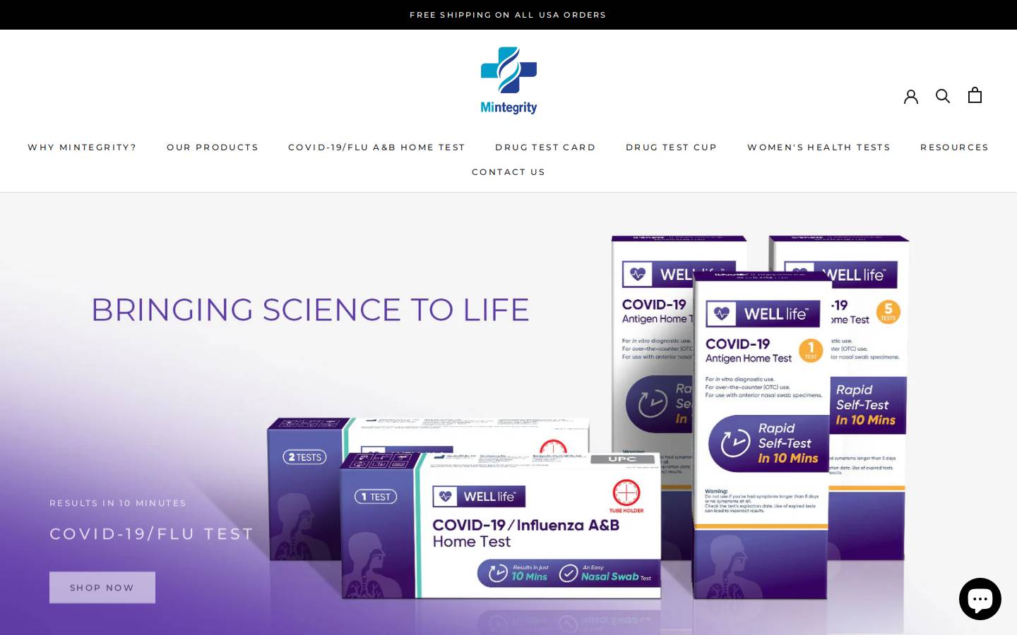 mintegritycare.com homepage screenshot