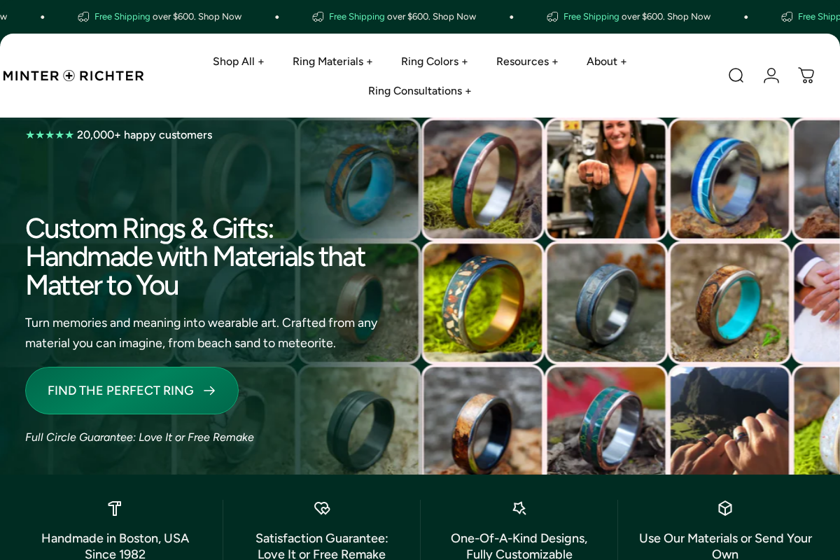 Minter and Richter Designs homepage screenshot