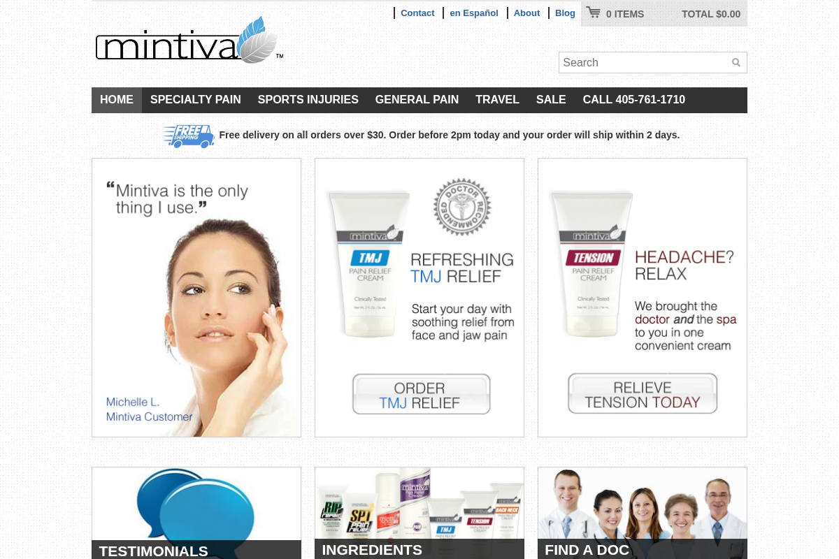mintiva.com homepage screenshot